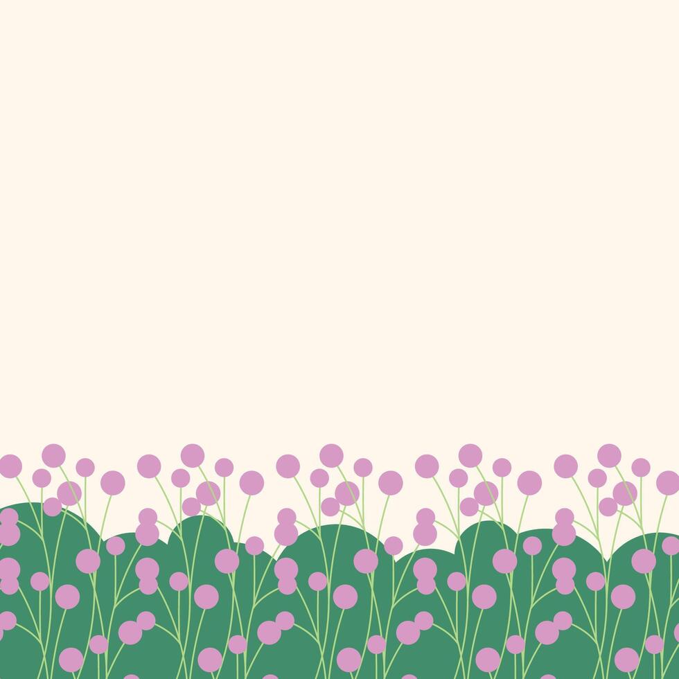 Spring flower greeting card template background vector