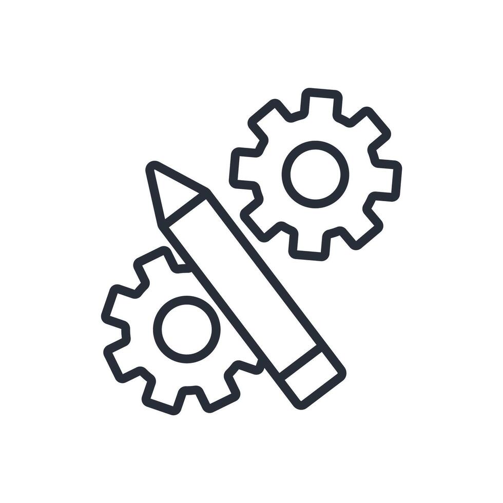 Tools icon. .Editable stroke.linear style sign for use web design vector