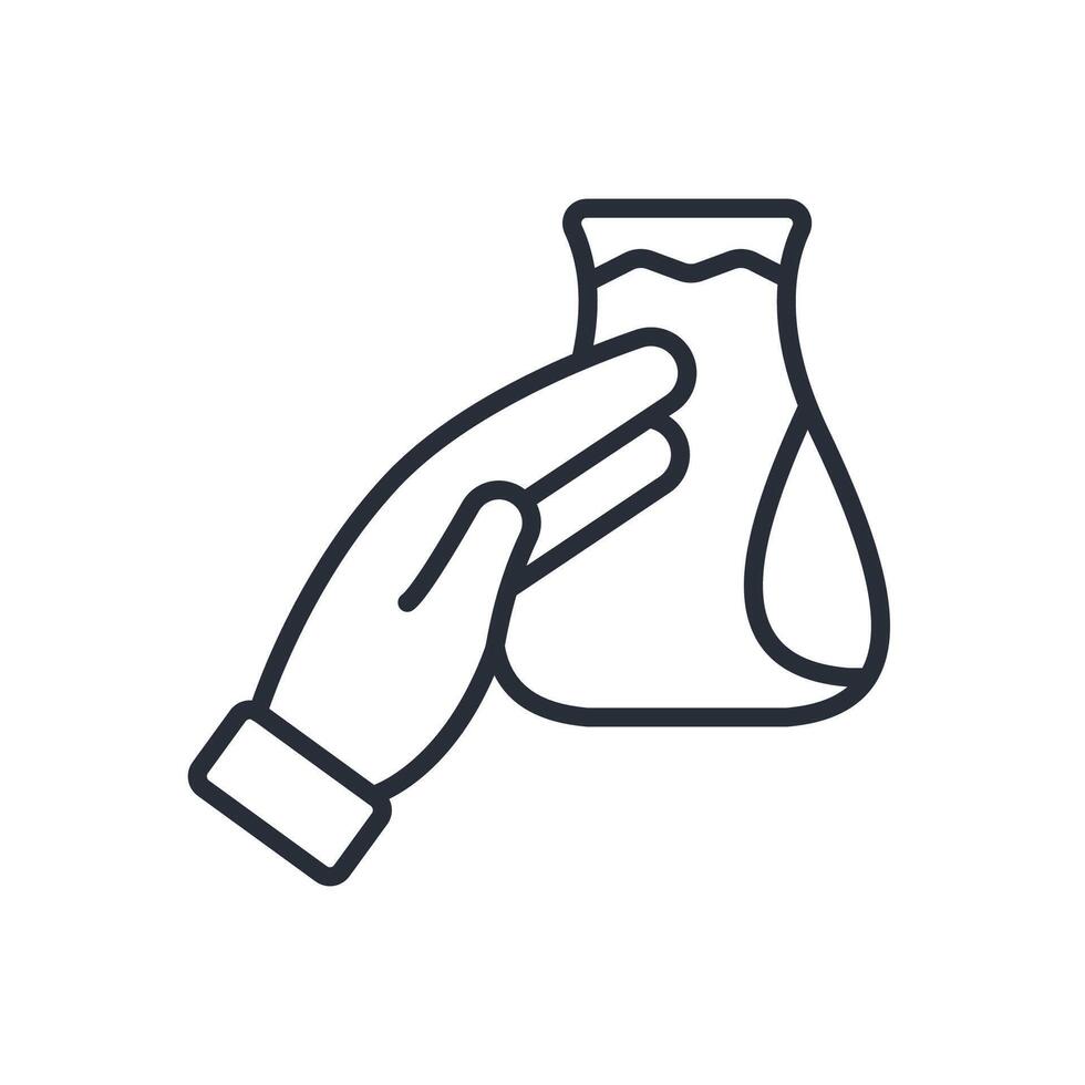 pottery icon. .Editable stroke.linear style sign vector