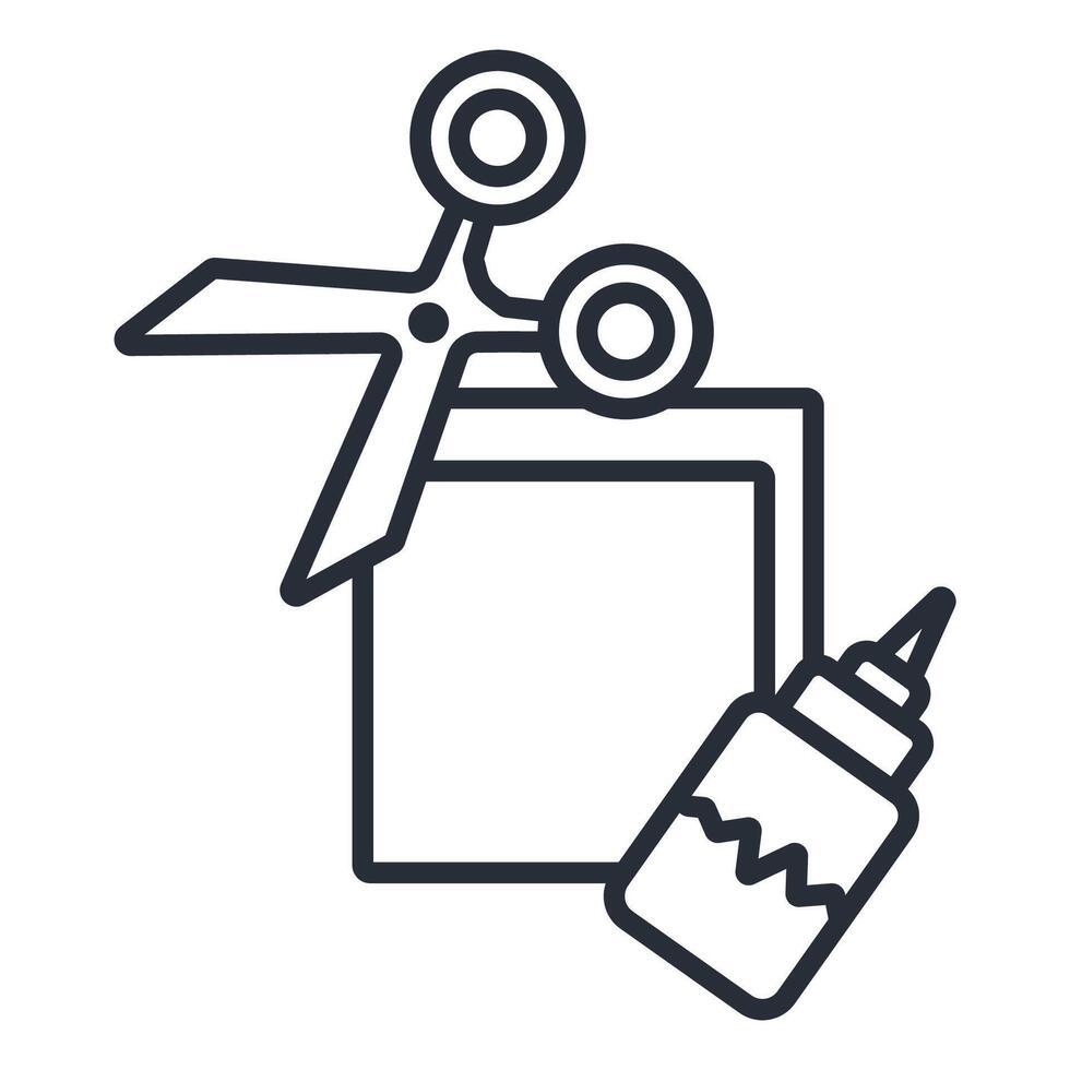 crafting icon. .Editable stroke.linear style sign for use web design,logo.Symbol illustration. vector