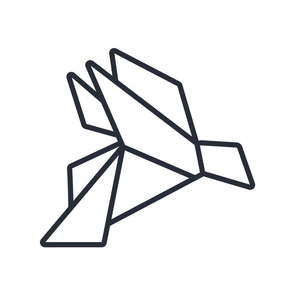 origami icon. .Editable stroke.linear style sign for use web design,logo.Symbol illustration. vector