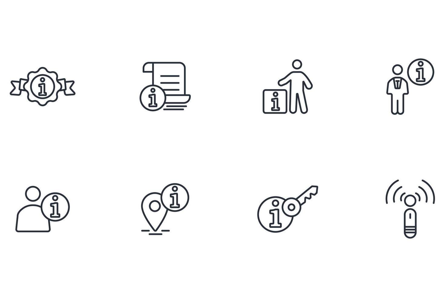 information icon. .Editable stroke.linear style sign for use web. vector
