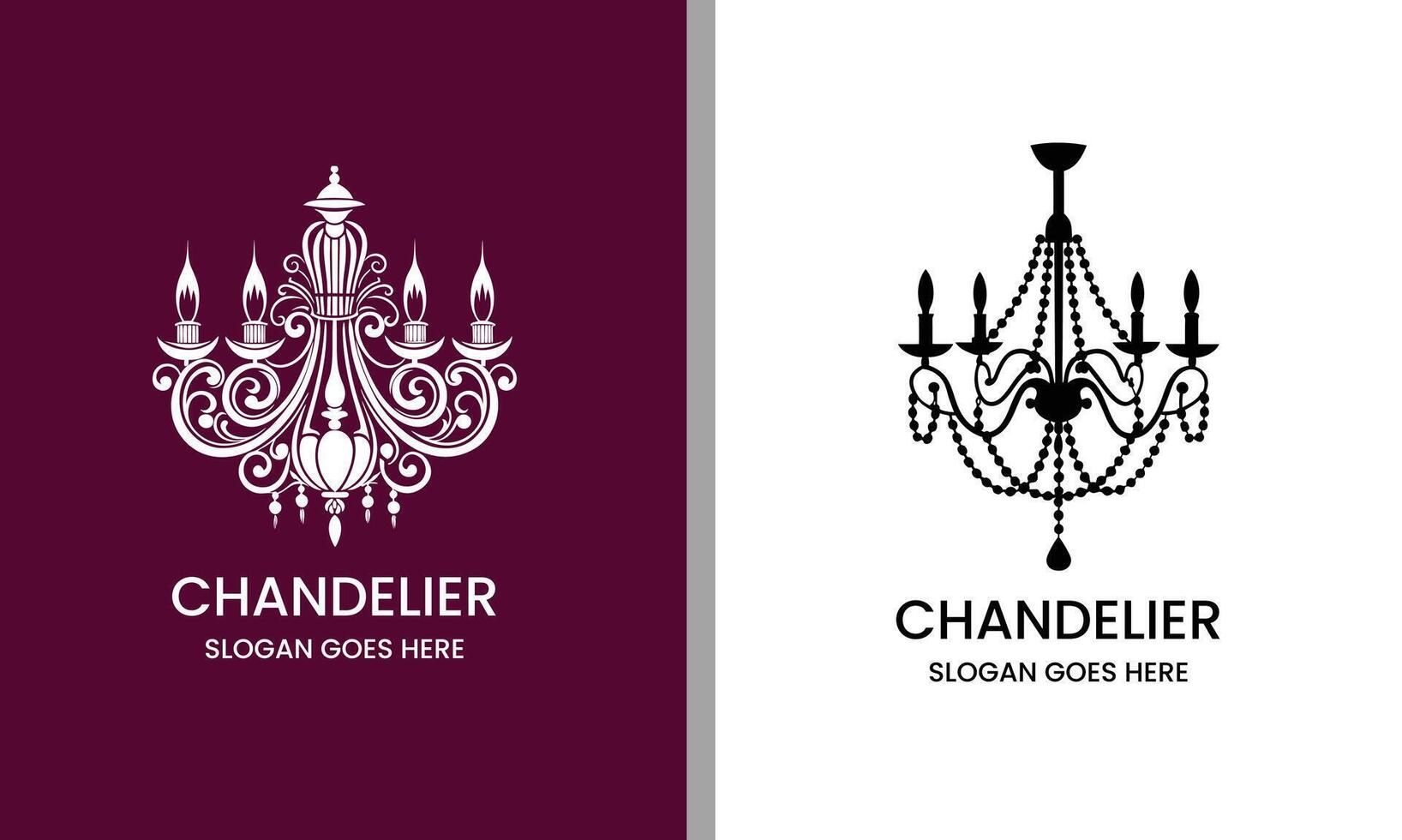 unique Chandelier design concept illustration vector