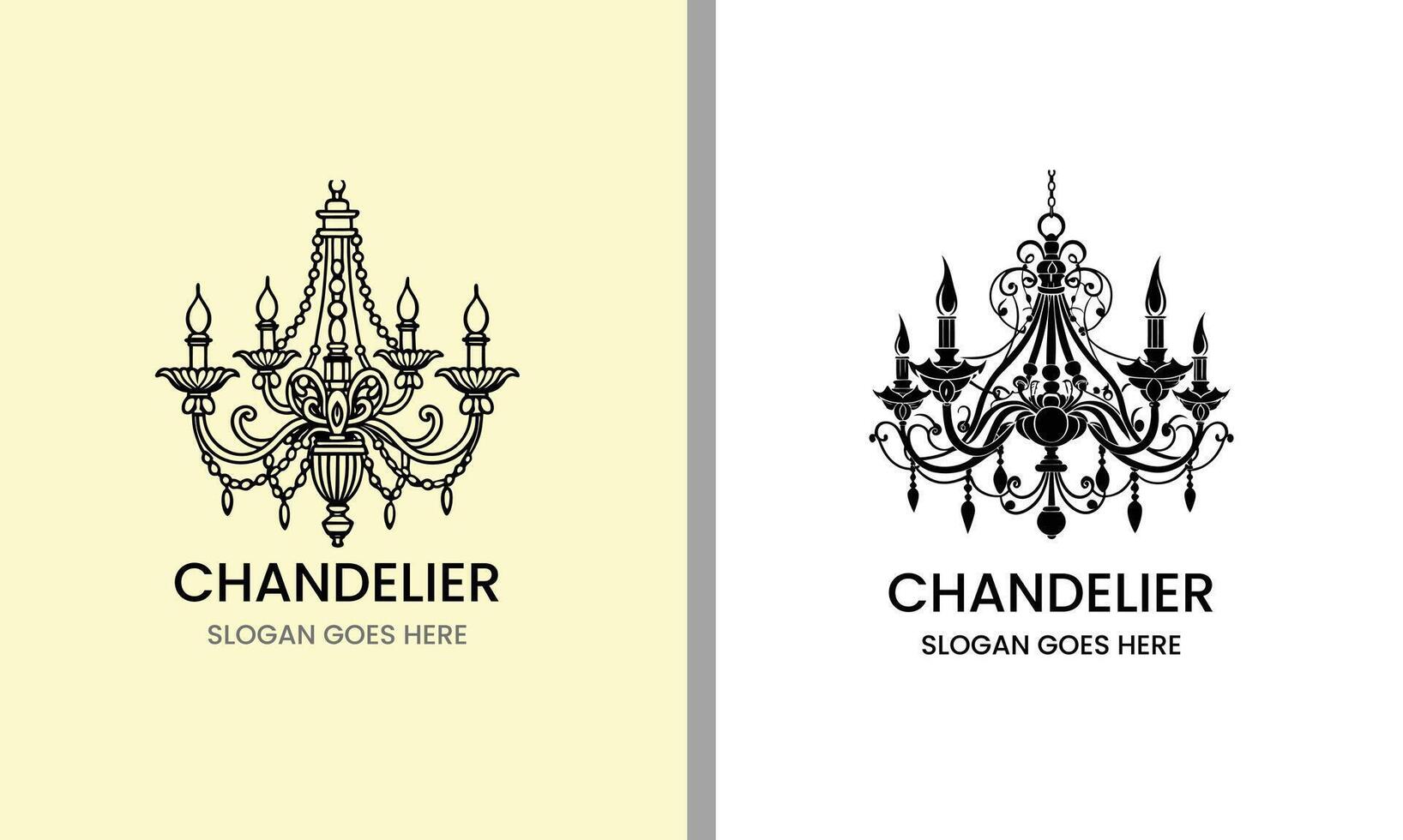 Chandelier design idea vector