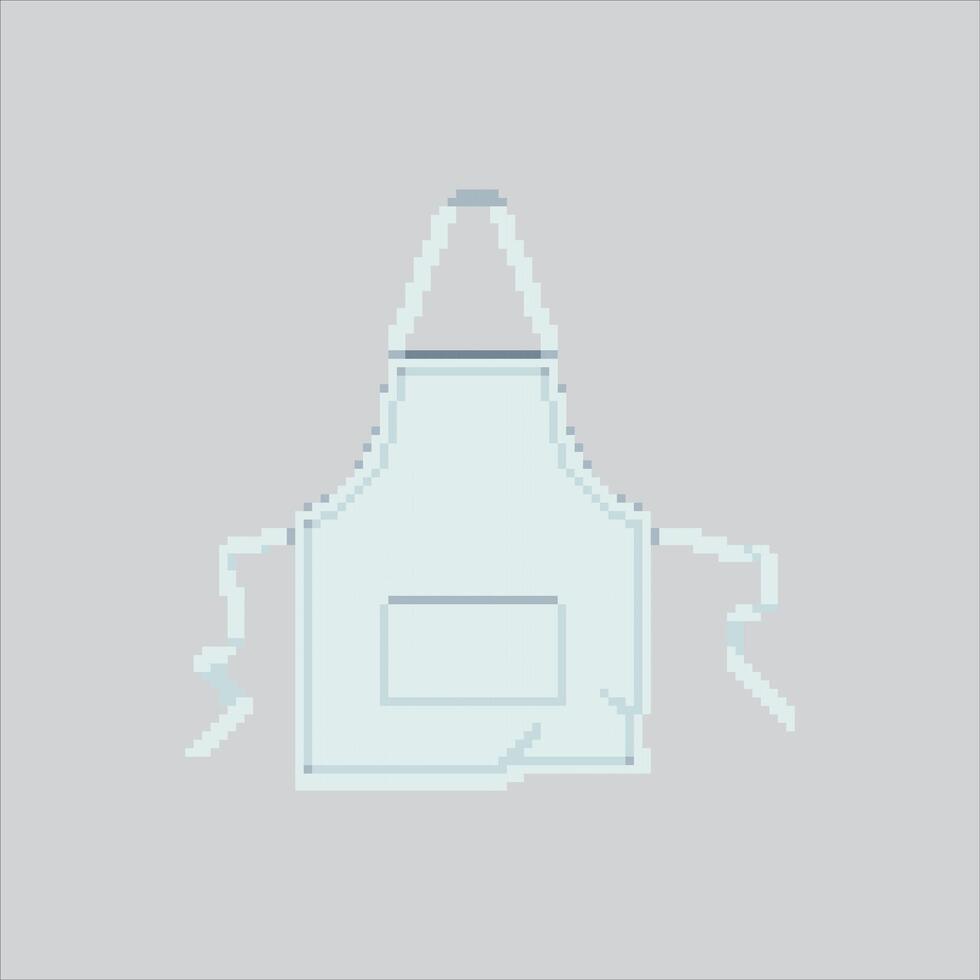 Pixel art illustration Kitchen Apron. Pixelated Chef Apron. Kitchen Chef Apron Icon pixelated for the pixel game and icon for website and game. old school retro. vector