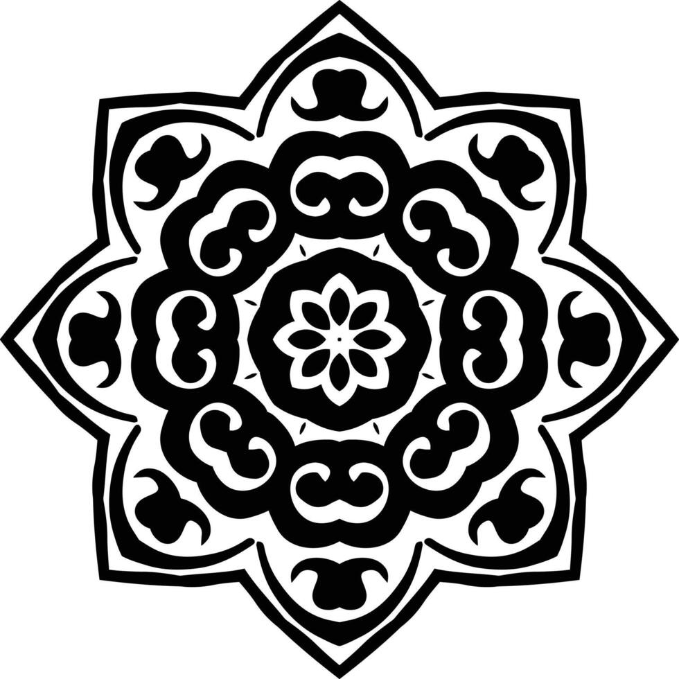 Image Islamic Mandala Art Circular Pattern in the Form of a Mandala Decorative Ornament in Ethnic Oriental Style. vector