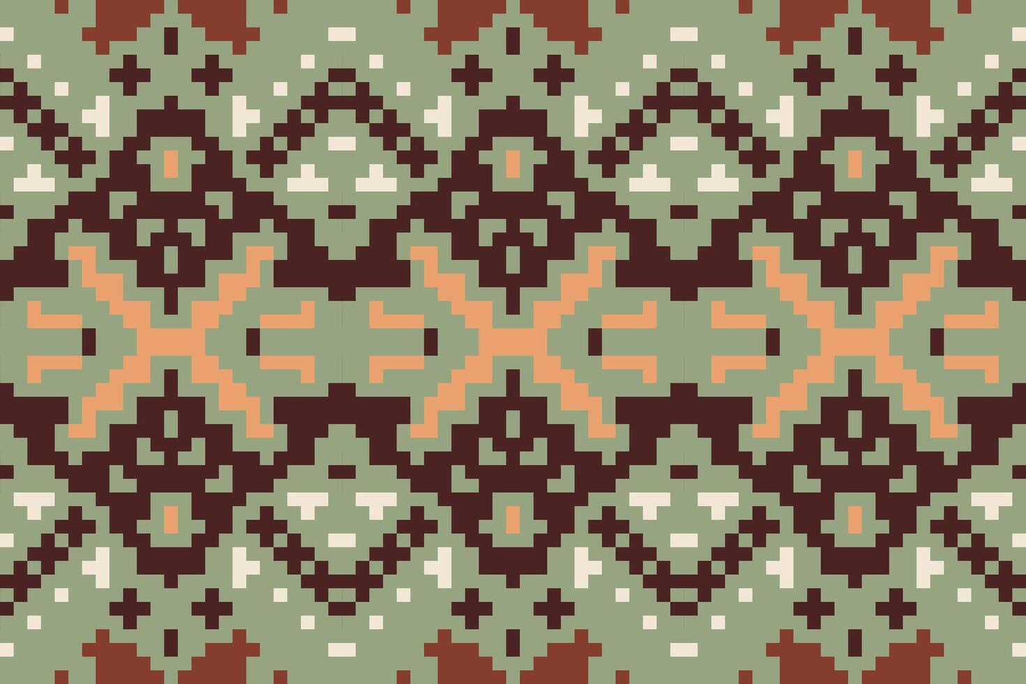 Square Geometric Abstract Patternfolk Embroidery, Aztec Geometric Ornament Print. Design for Carpet, Wallpaper, Clothing, Wrapping, Fabric vector