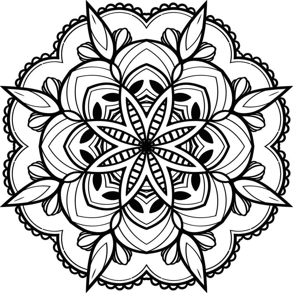Sample Vibrant Mandala Art Circular Pattern in the Form of a Mandala Decorative Ornament in Ethnic Oriental Style. vector