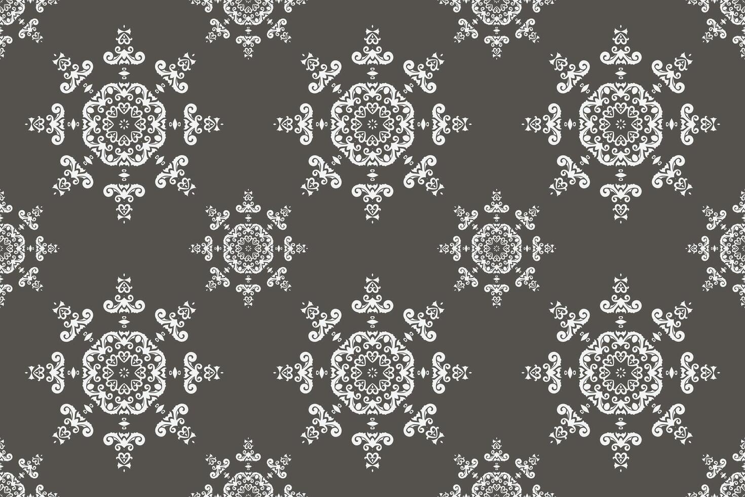 Damask Floral Patterns Diamond Shapes Islamic Geometric Patternfolk Embroidery, Aztec Ornament Print. Design for Carpet, Wallpaper, Clothing, Wrapping, Fabric vector