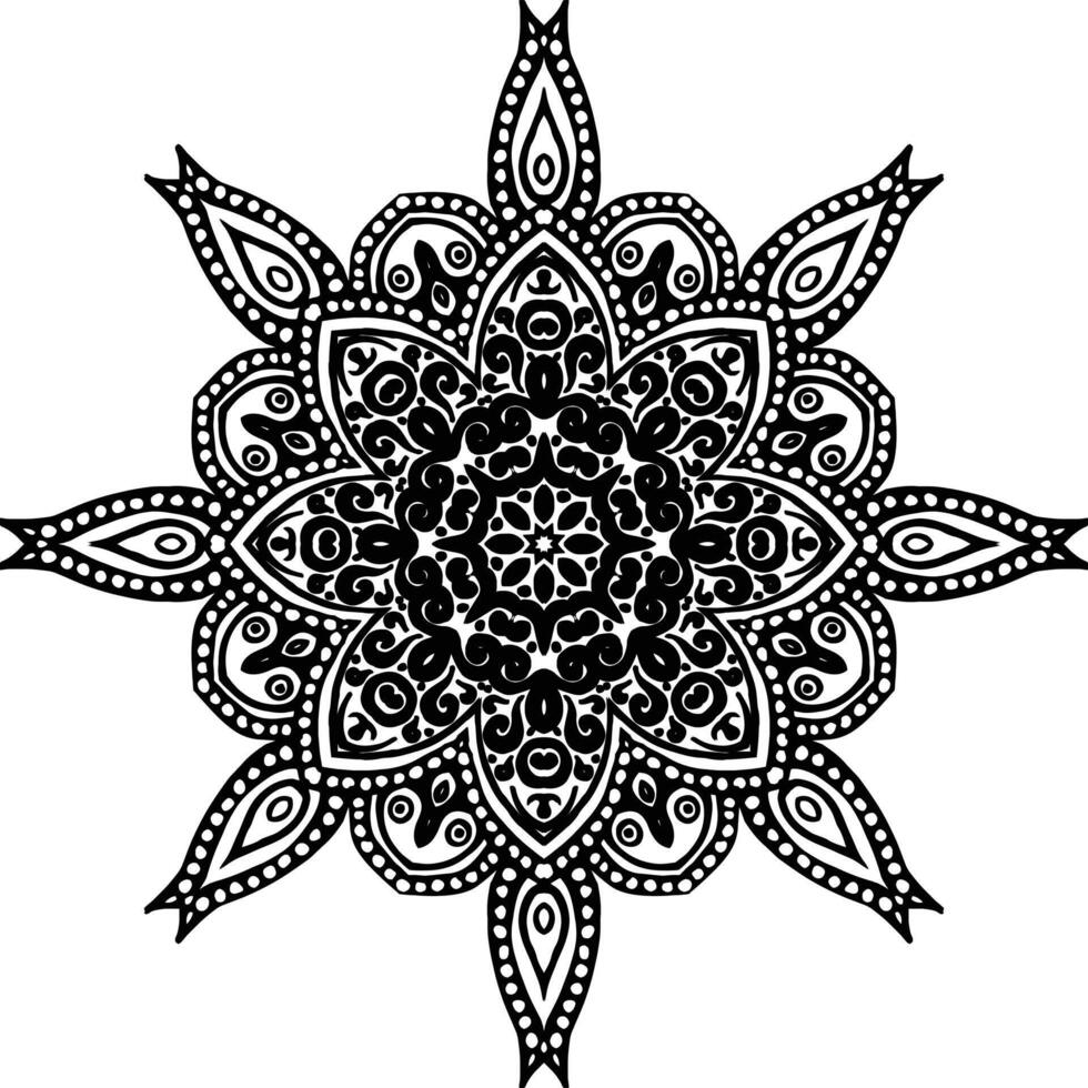 Sample Art Circular Pattern in the Form of a Mandala Decorative Ornament in Ethnic Oriental Style. vector