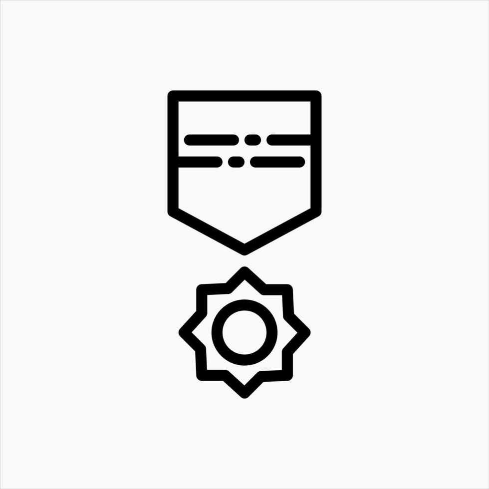 Design Illustration graphic of military badge icon with line style. Suitable for UI, mobile design, web design, etc. vector