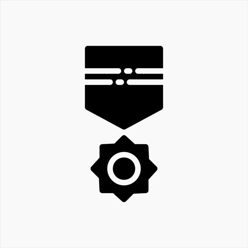 Design Illustration graphic of military badge icon with glyph style. Suitable for UI, mobile design, web design, etc. vector