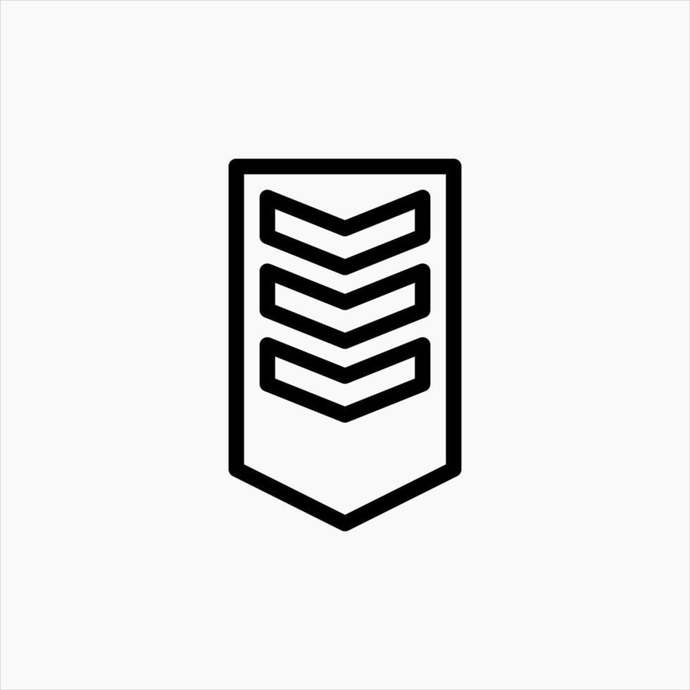 Design Illustration graphic of captain badge icon with line style. Suitable for UI, mobile design, web design, etc. vector