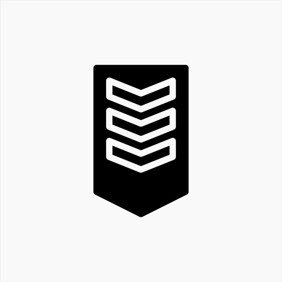 Design Illustration graphic of captain badge icon with glyph style. Suitable for UI, mobile design, web design, etc. vector