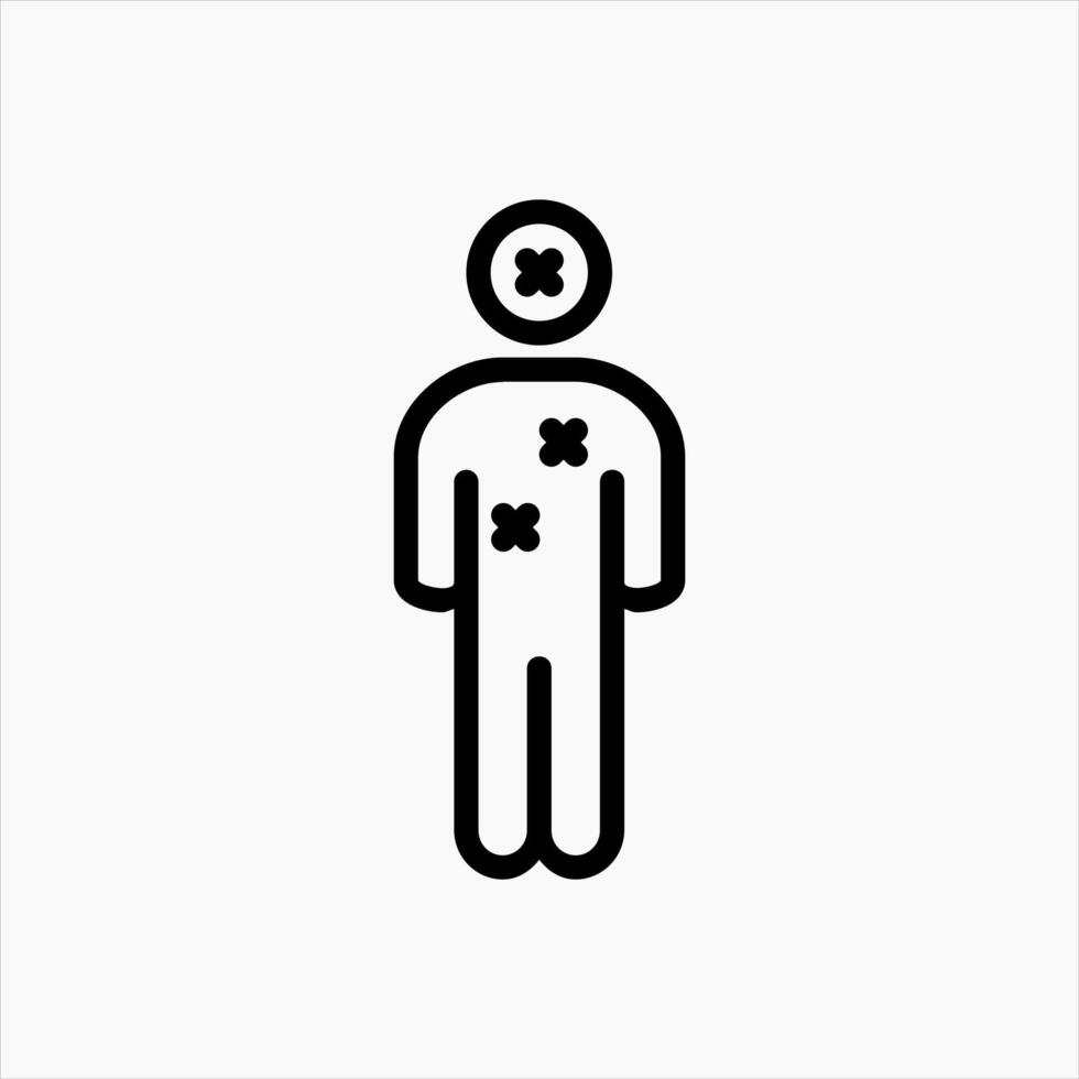 Design Illustration graphic of dummy target icon with line style. Suitable for UI, mobile design, web design, etc. vector