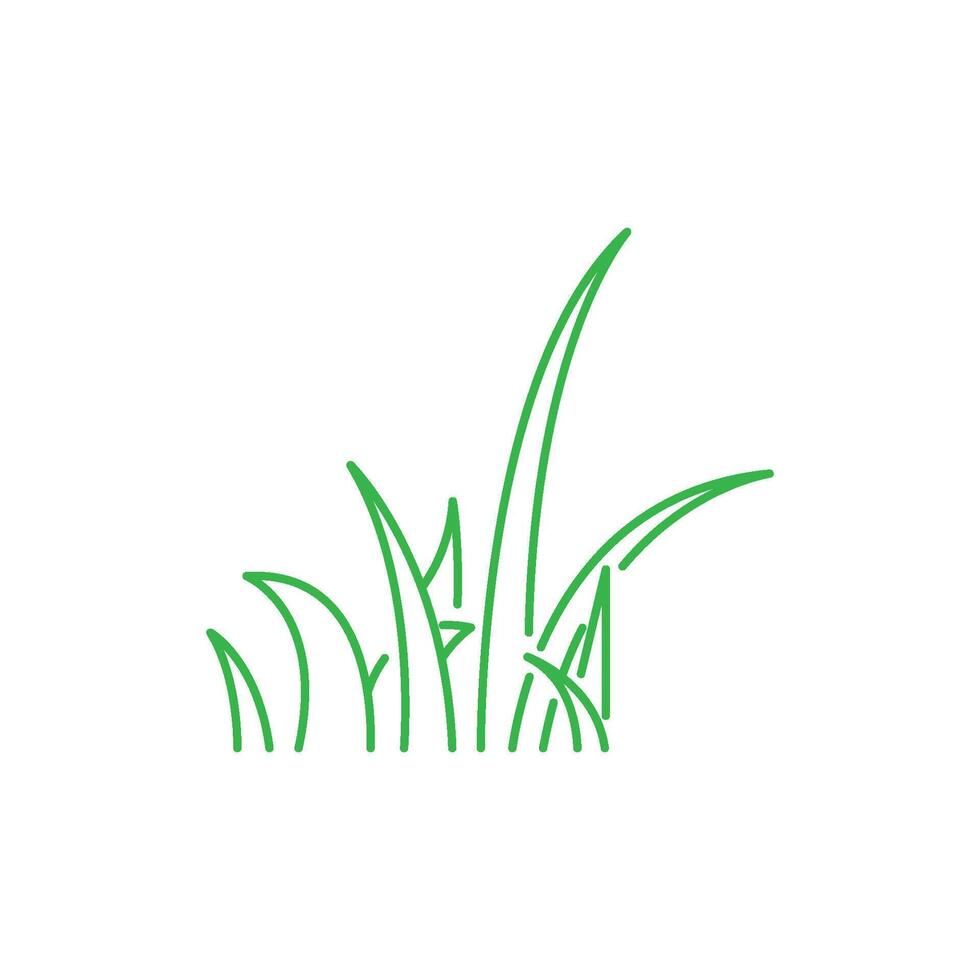 grass line icon vector