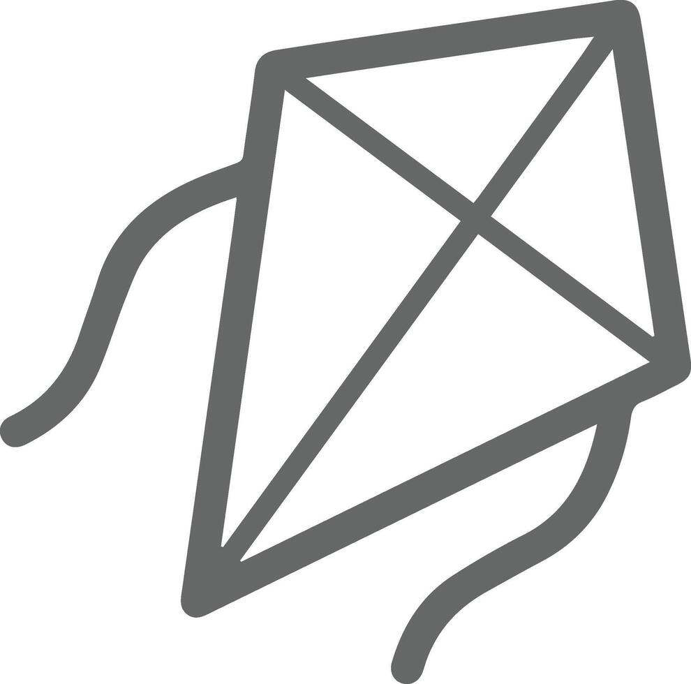A kite line icon on a white background vector