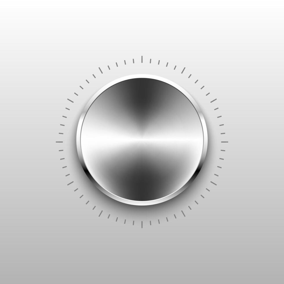 Abstract background with metallic dial button vector