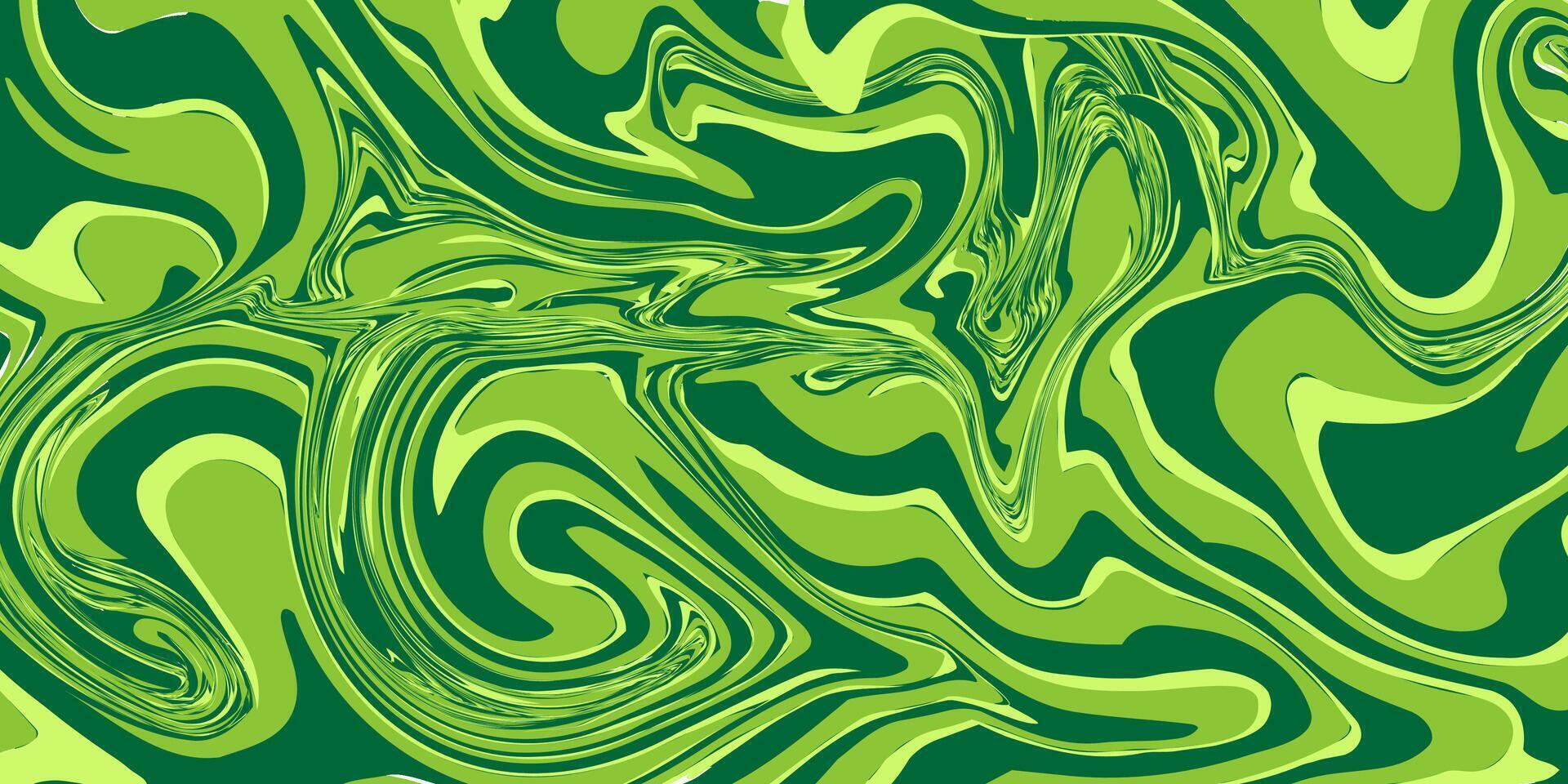 green and yellow swirls on a green marble pattern texture abstract background, vector