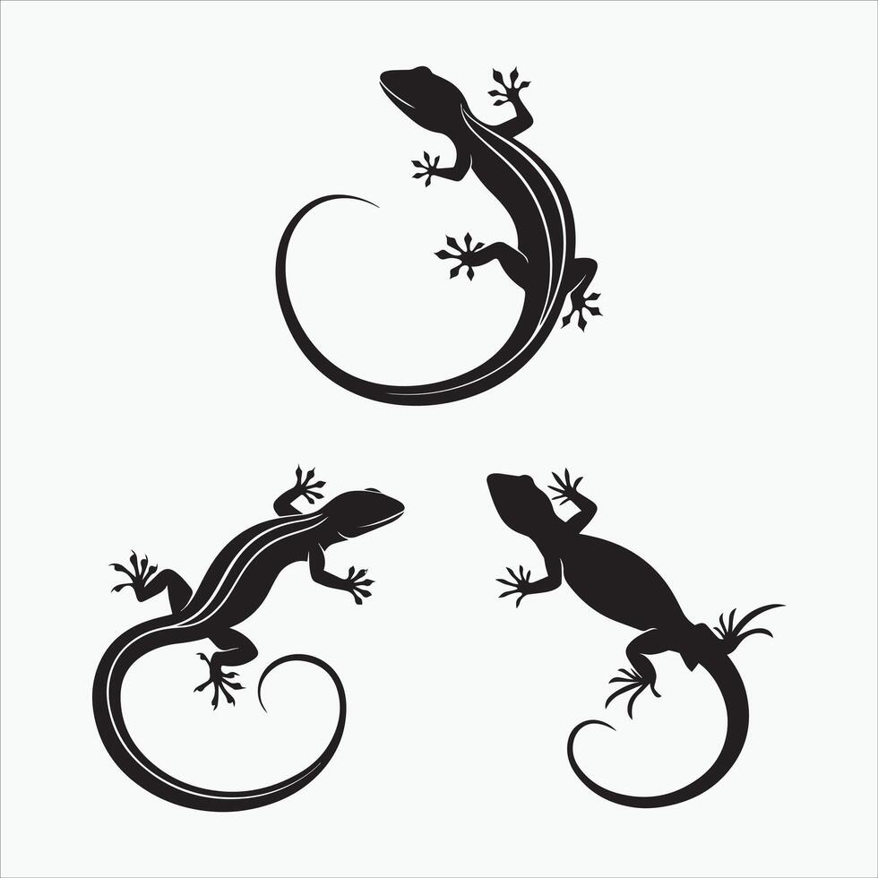 Minimalist Lizard Design vector