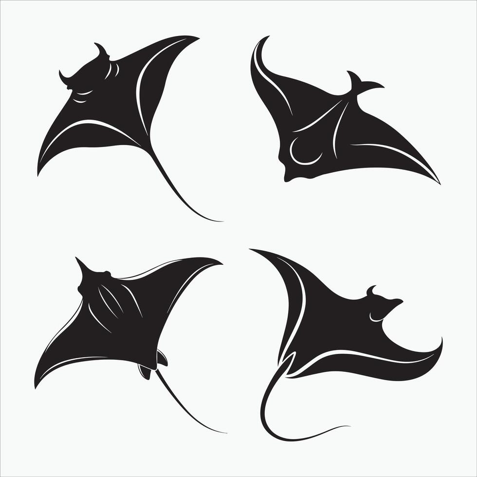 Minimalist Stingray Design vector