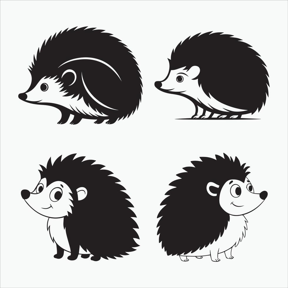 Hedgehog Silhouette Art vector