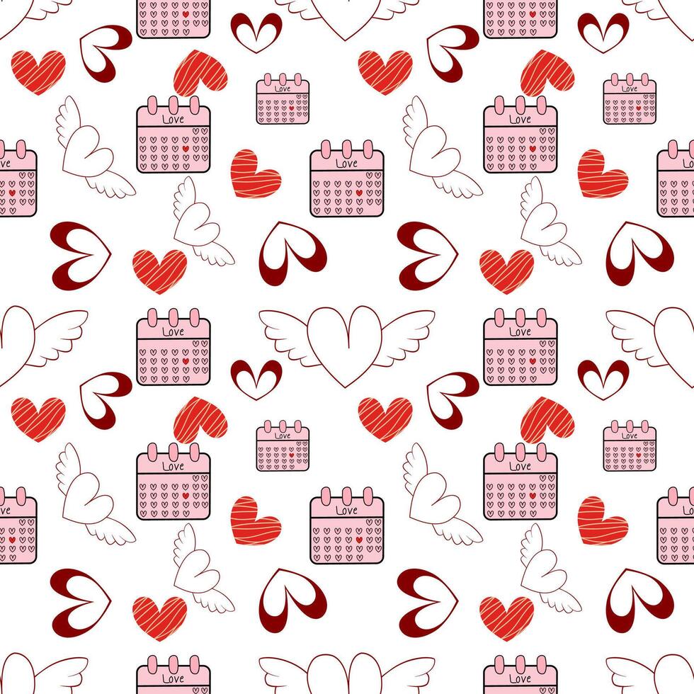 love heart pattern vector