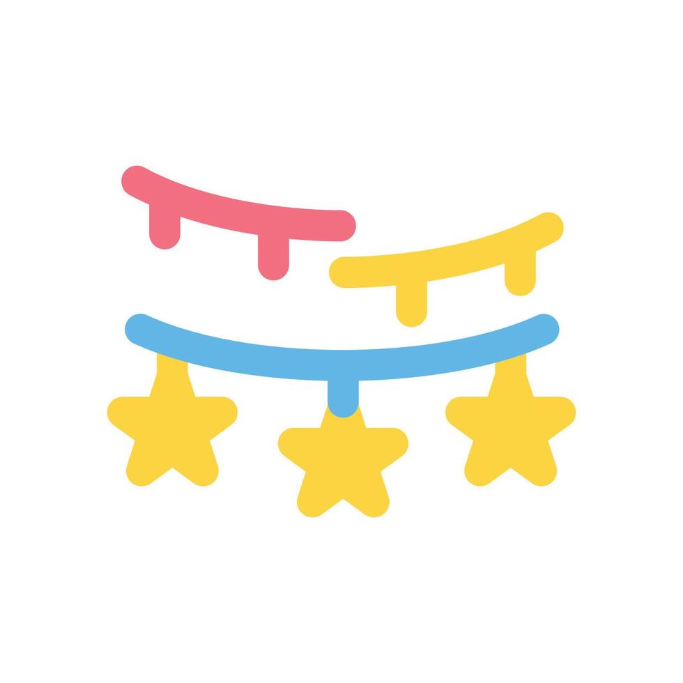 garland flag party icon vector