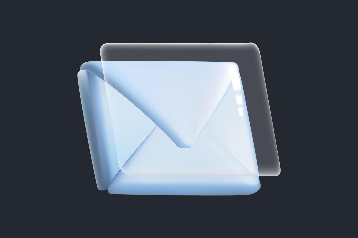 3d email message file. 3d email message illustration icon. vector