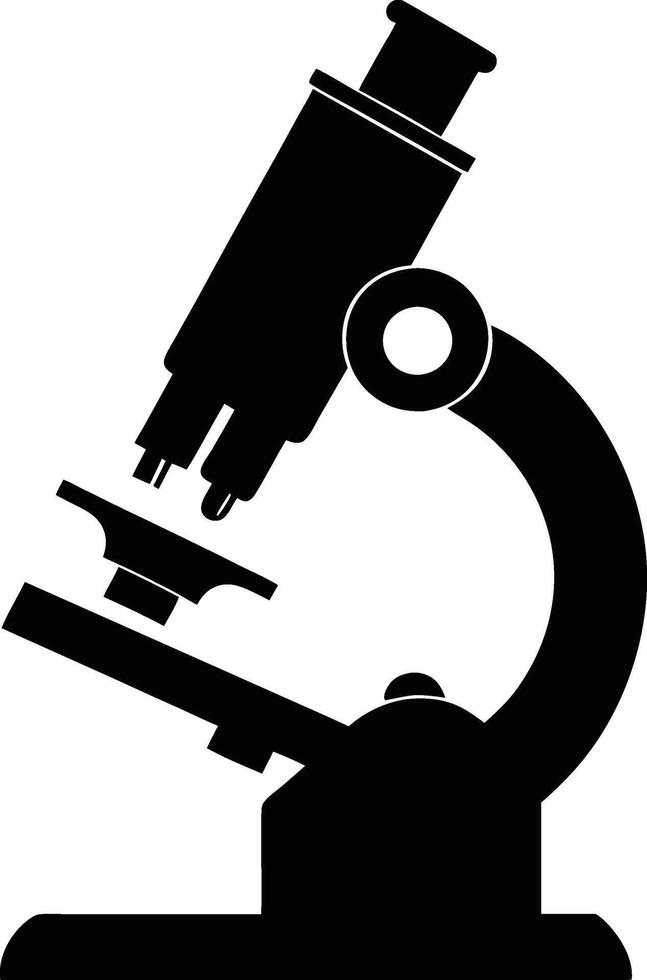 Medical Microscope Silhouette Design vector