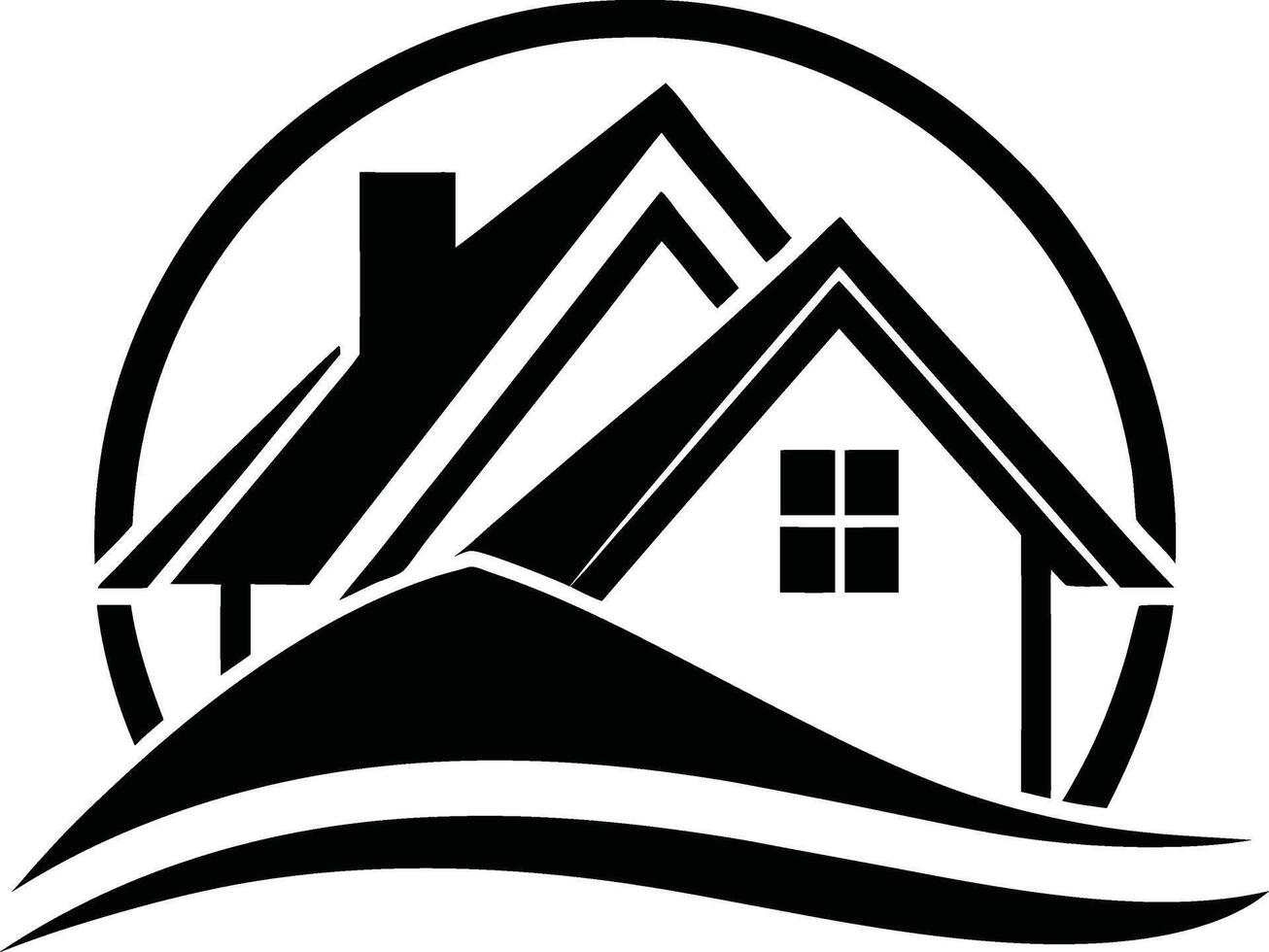 Minimal Real Estate Logo for Luxury Homes vector