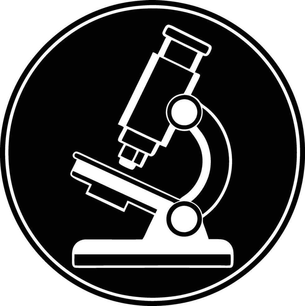 Monochrome Microscope Silhouette Design vector