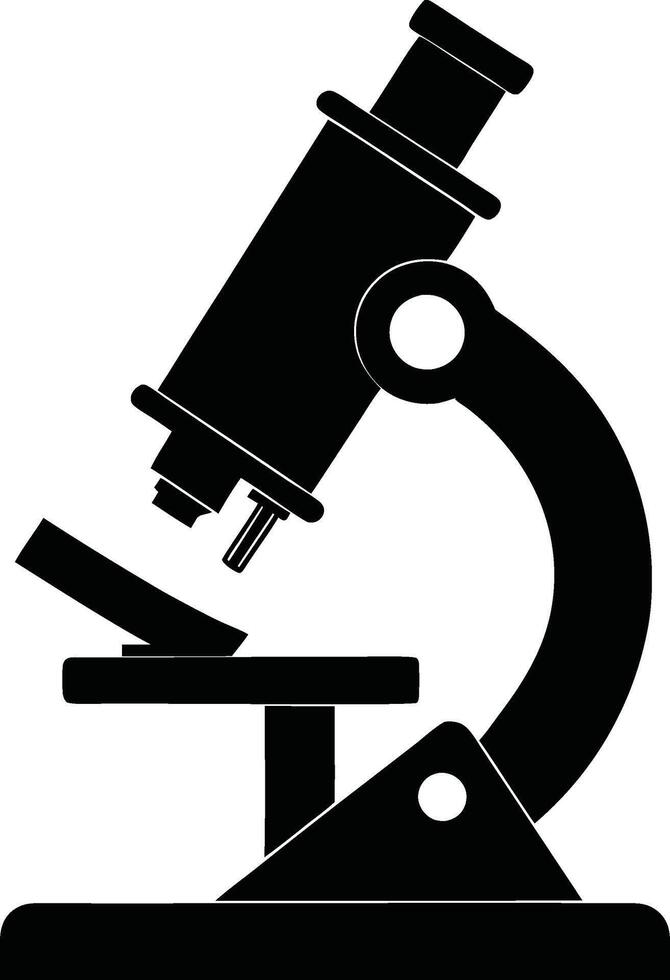 uturistic Microscope Silhouette Illustration vector