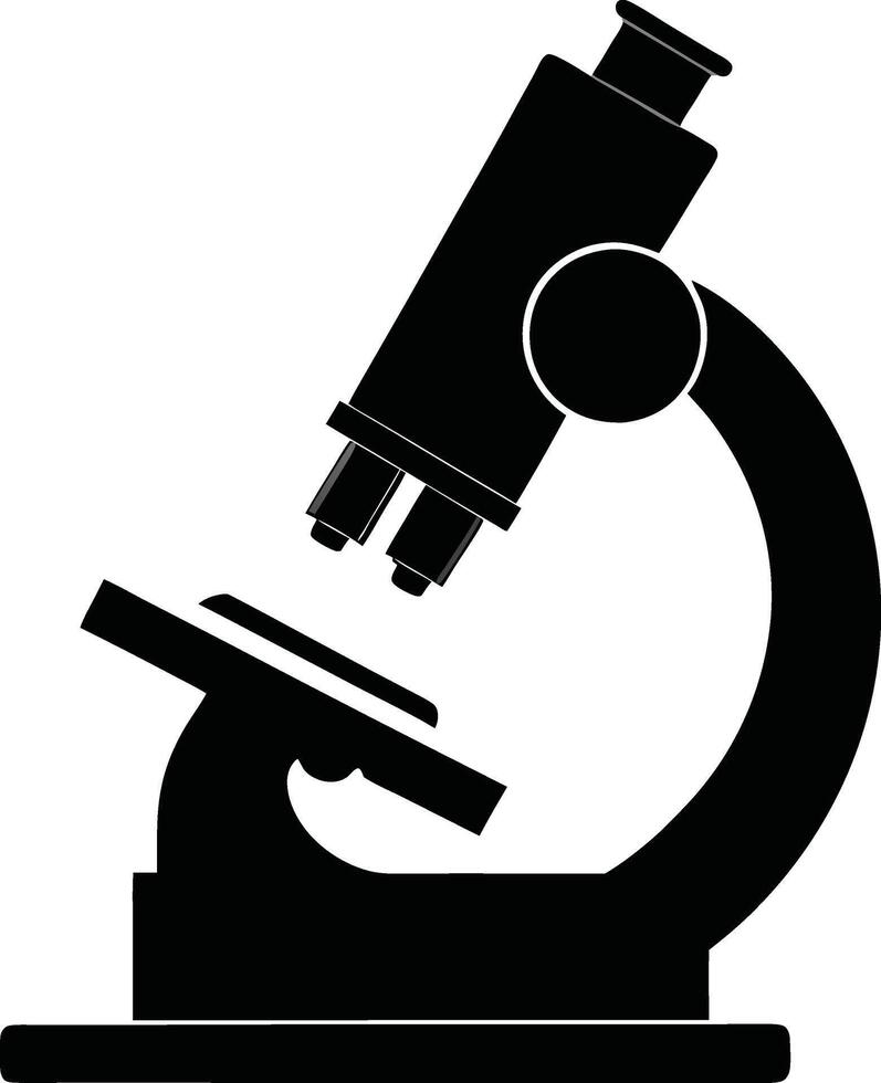 Minimalist Microscope Silhouette Design vector
