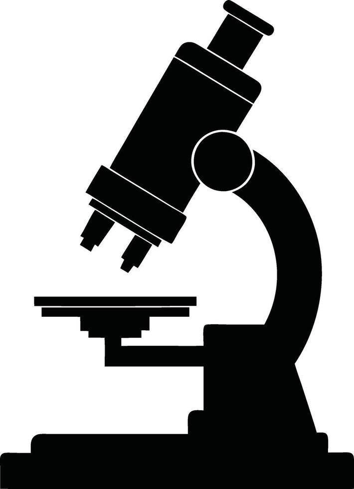 Microscope Silhouette Illustration vector