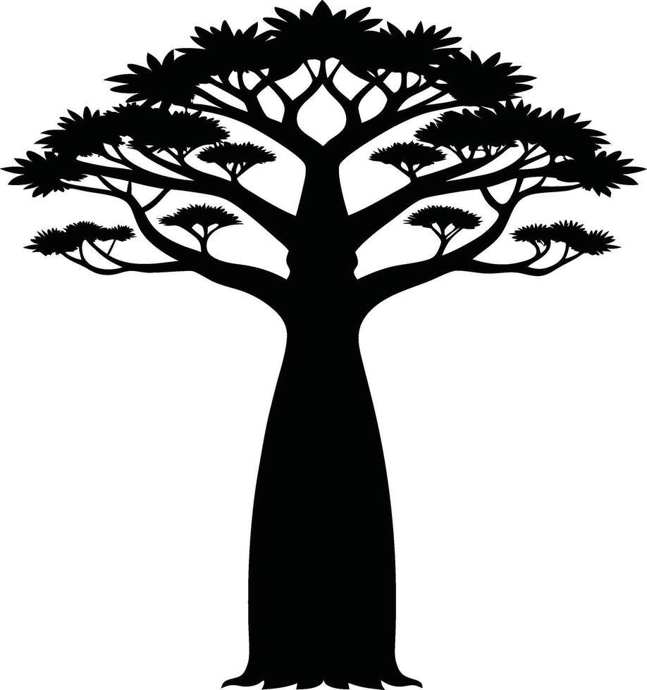 Artistic Baobab Tree Illustration vector