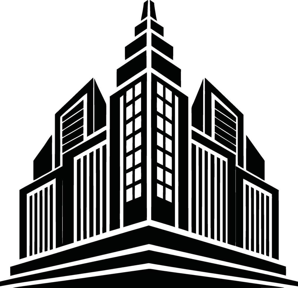 Urban Skyscraper Skyline Silhouette vector