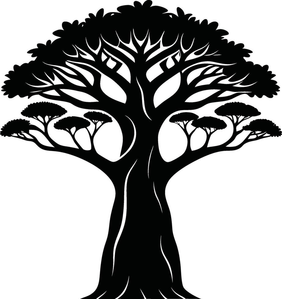 Simple Yet Elegant Baobab Tree Design vector