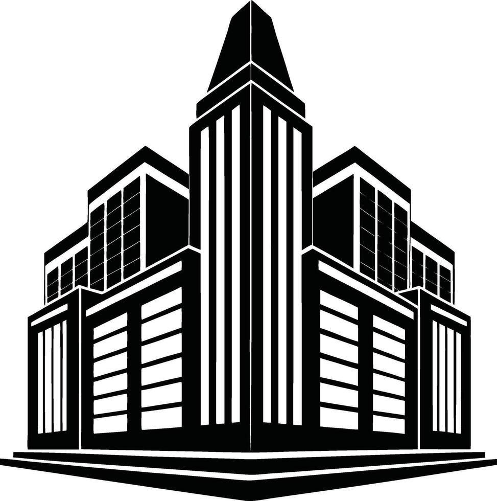 Modern Skyscraper Silhouette vector