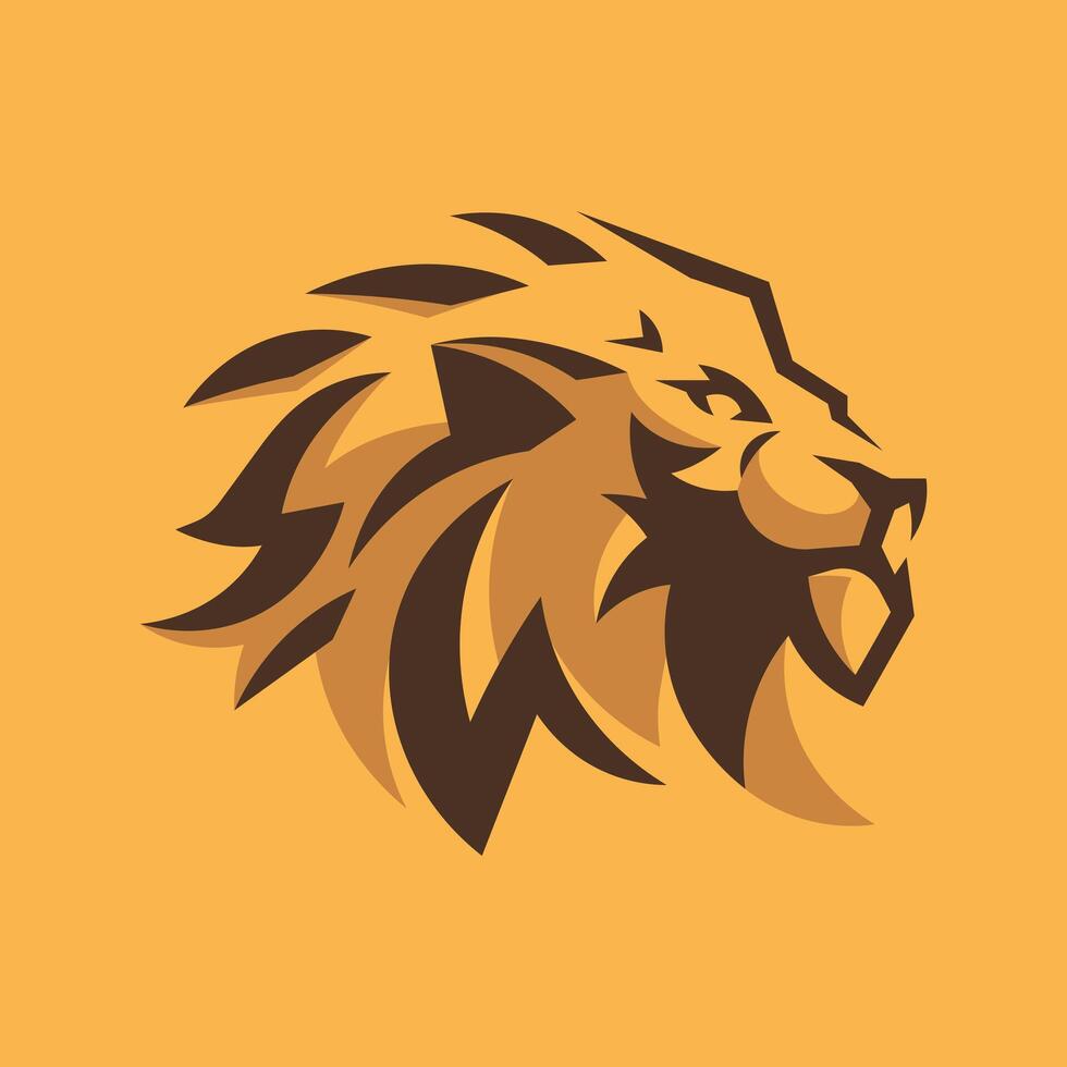 Lion Logo in Sports Style vector
