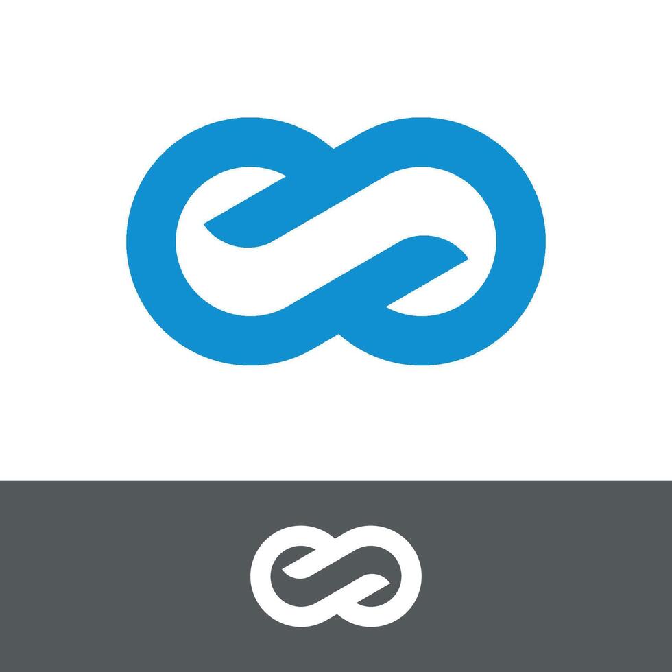 Blue Infinity S Letter Logo Template Illustration Design. EPS 10. vector