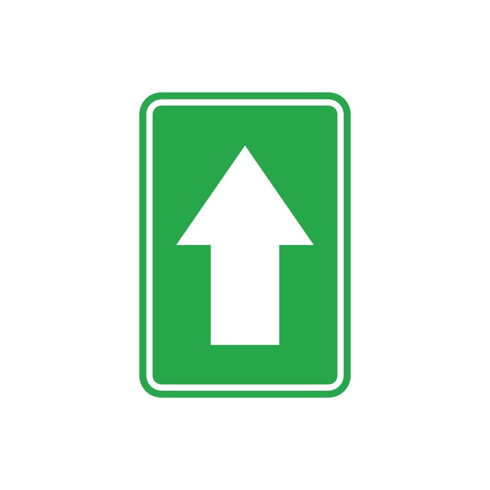 Straight Arrow Signage Template Illustration Design. EPS 10. vector