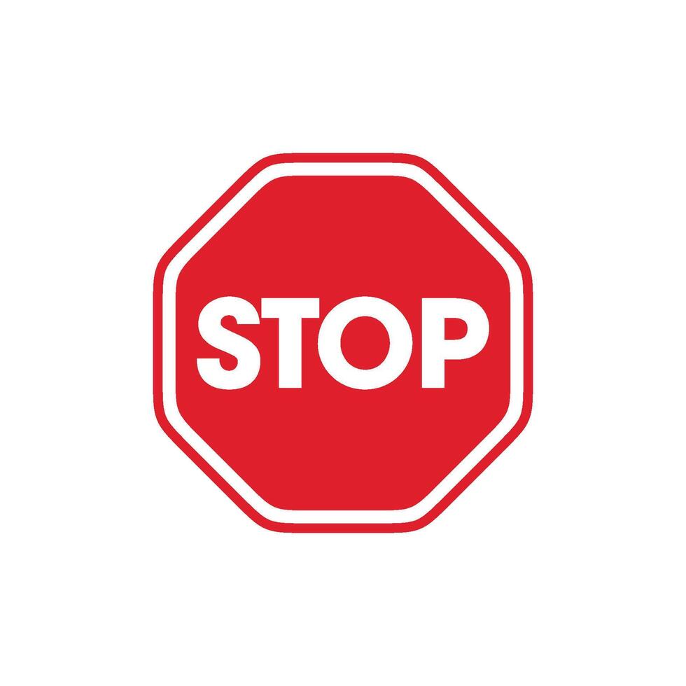 Stop Sign Logo Template Illustration Design. EPS 10. vector