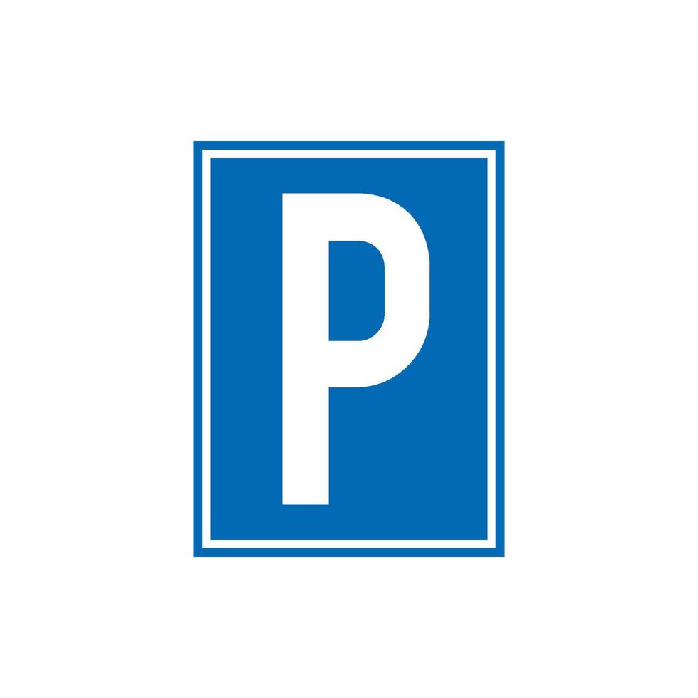 Road Sign Parking Area Illustration Design. EPS 10. vector