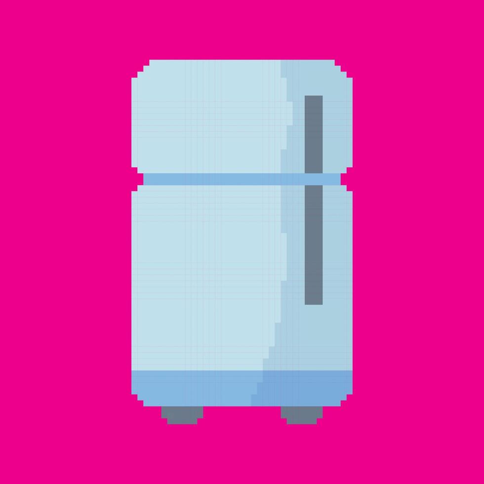 refrigerator icon pixel art vector
