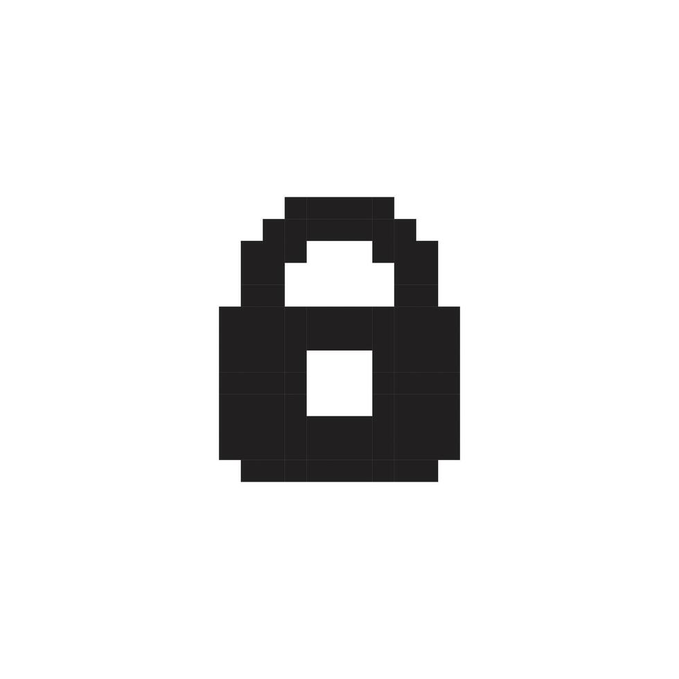 key icon pixel art , illustration on isolated background. vector