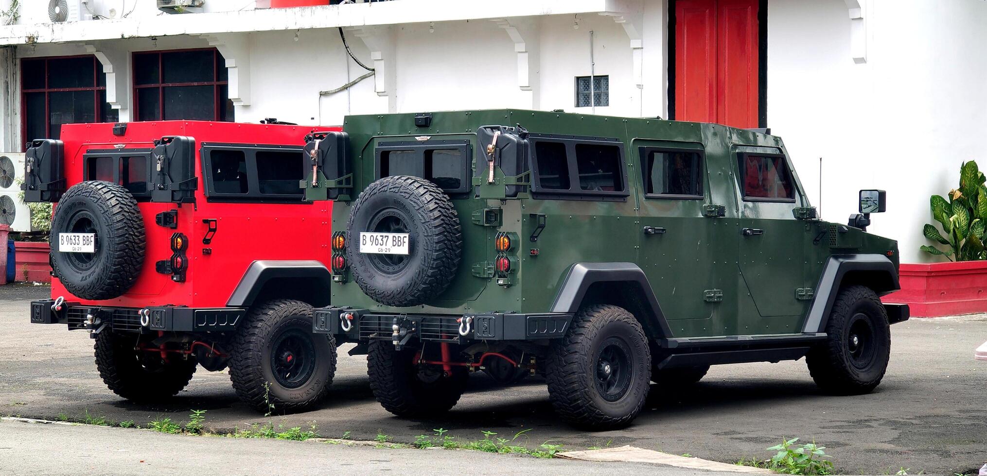 Semarang, Indonesia January 12 2025, armored vehicle. military transportation design. photo
