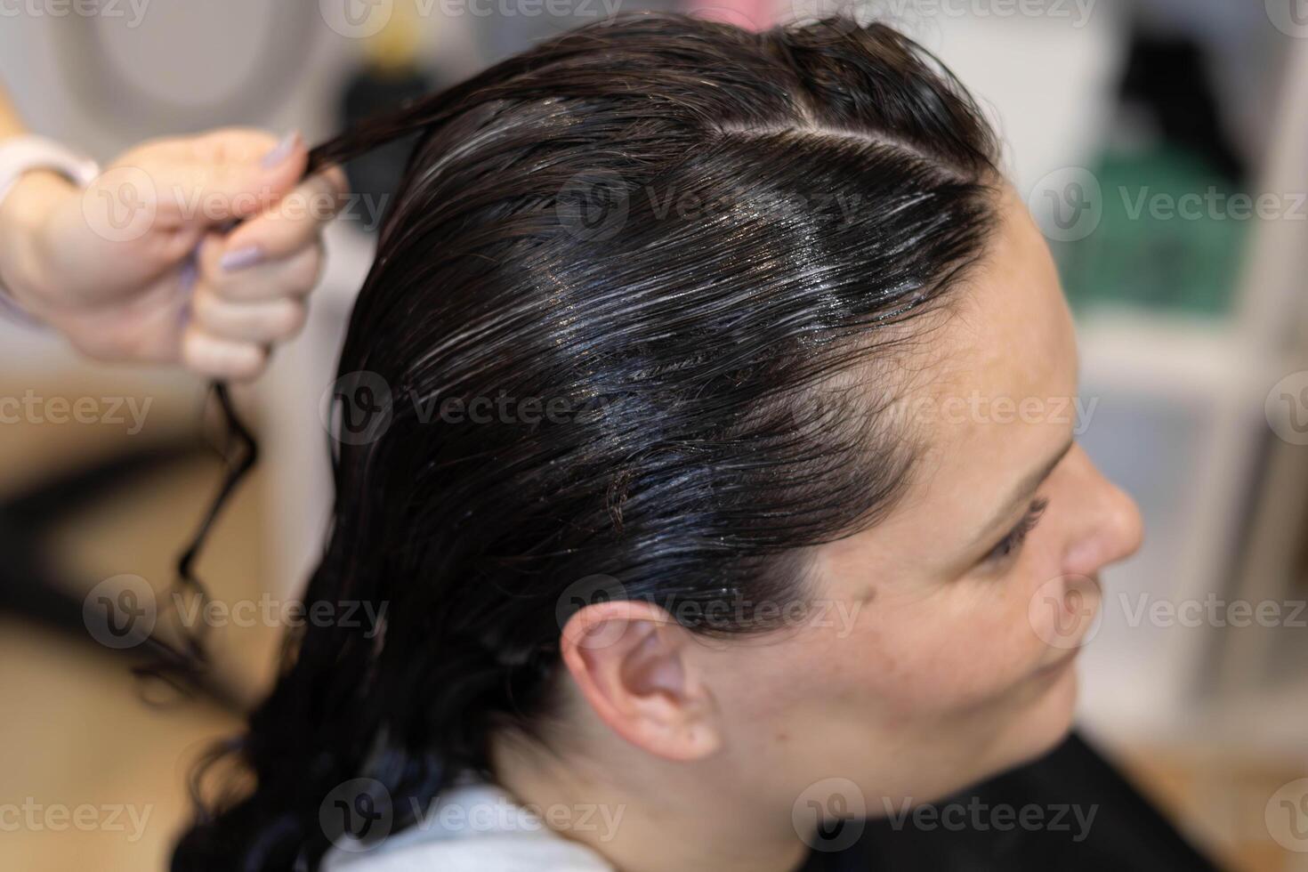 Hair restoration treatment at a salon photo
