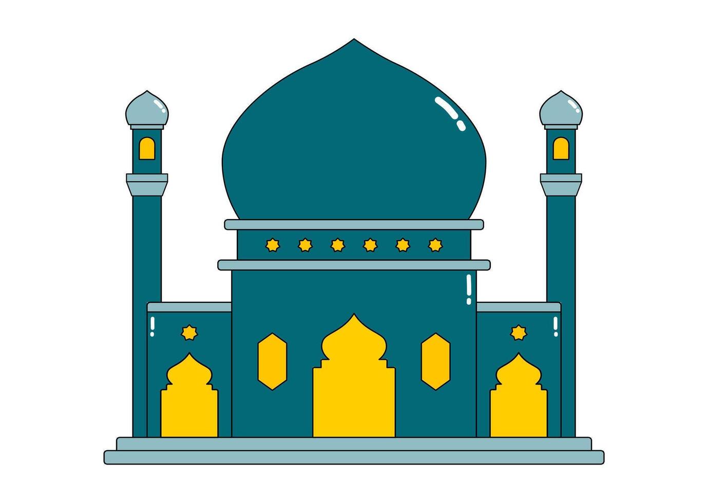 Modern Geometric Mosque Structure vector