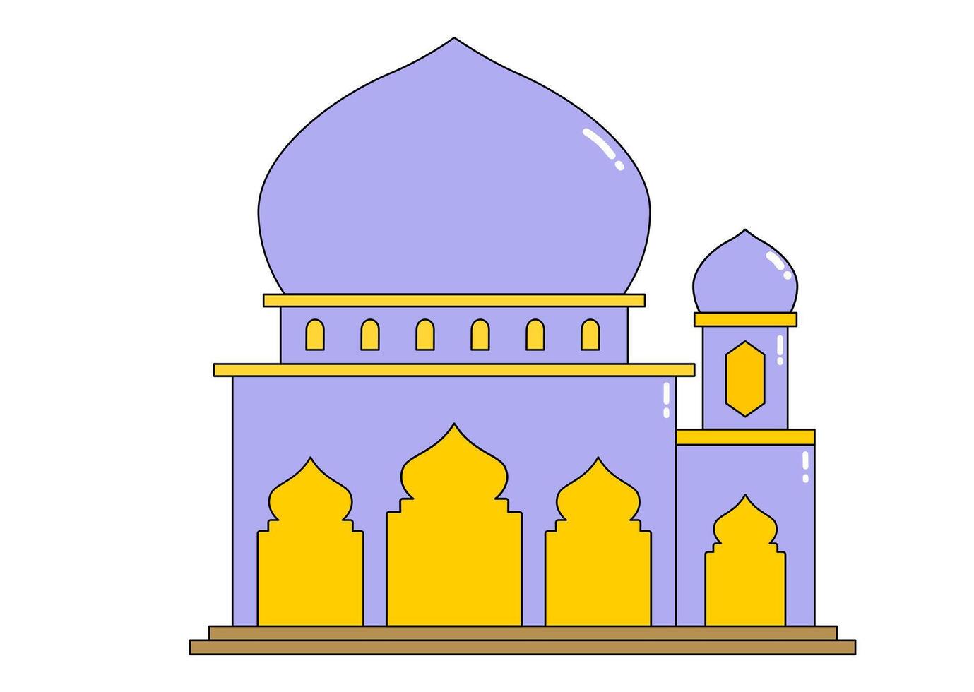 Majestic Mosque in Flat Design vector